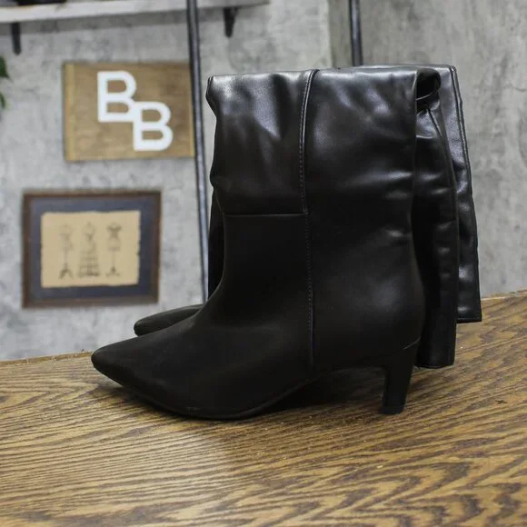 Universal Thread Womens Kendra Kitten Heel Tall Dress Boots 90511058 Black 6.5M - Picture 3 of 10